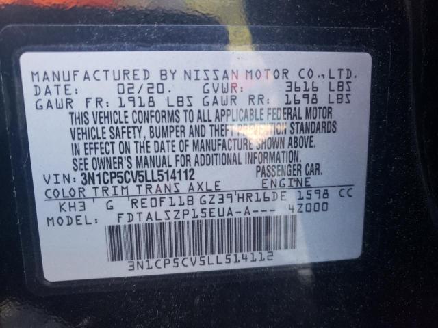 2020 NISSAN KICKS SV 3N1CP5CV5LL514112