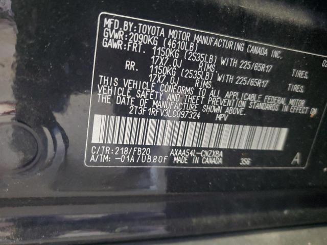 2020 TOYOTA RAV4 LE 2T3F1RFV3LC097324