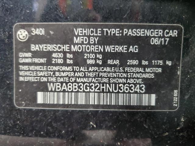 2017 BMW 340 I WBA8B3G32HNU36343