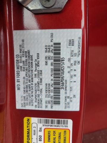 2016 FORD FUSION SE - 3FA6P0H7XGR275785