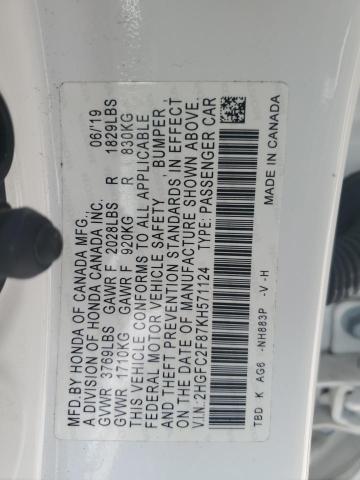 2019 HONDA CIVIC SPOR 2HGFC2F87KH571124