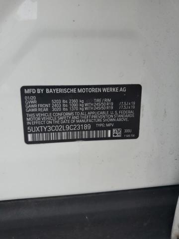 2020 BMW X3 SDRIVE30I 5UXTY3C02L9C23189