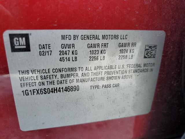 2017 CHEVROLET BOLT EV PR 1G1FX6S04H4146890