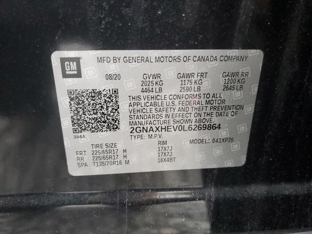 2020 CHEVROLET EQUINOX LS 2GNAXHEV0L6269864