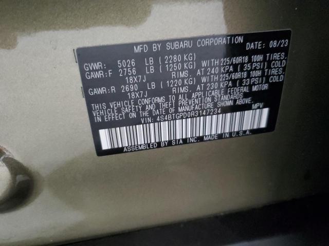 2024 SUBARU OUTBACK TO 4S4BTGPD0R3147234