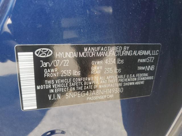 2022 HYUNDAI SONATA SE 5NPEG4JA8NH149380