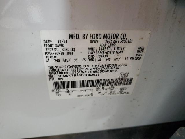2015 FORD EXPLORER 1FM5K7B93FGB62639