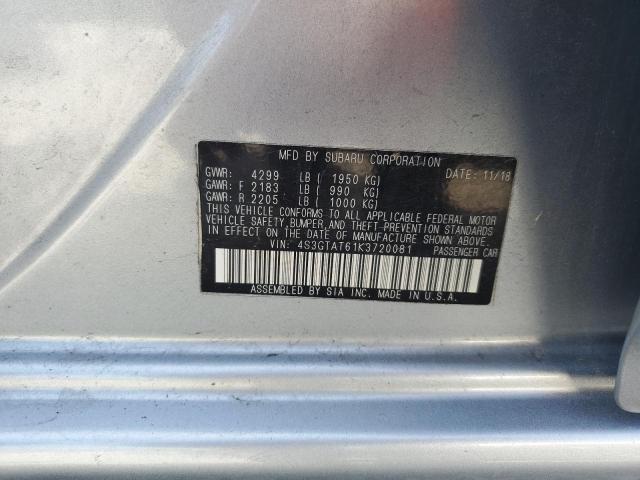 2019 SUBARU IMPREZA LI 4S3GTAT61K3720081