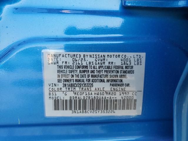 2025 NISSAN SENTRA SV 3N1AB8CV2SY353226