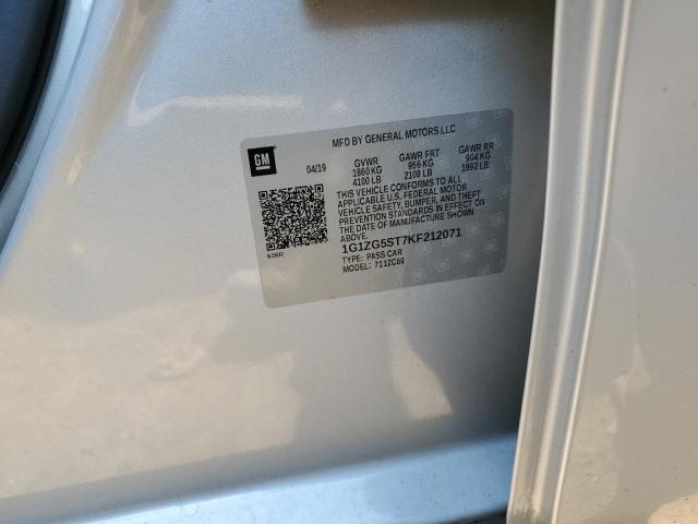 2019 CHEVROLET MALIBU RS 1G1ZG5ST7KF212071