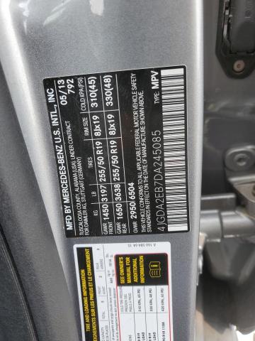 2013 MERCEDES-BENZ ML350 BLUE - 4JGDA2EB7DA245085