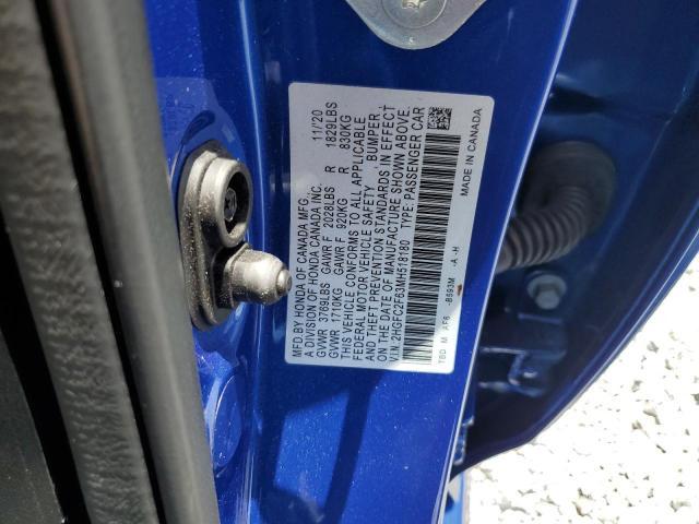 2021 HONDA CIVIC LX 2HGFC2F63MH518180