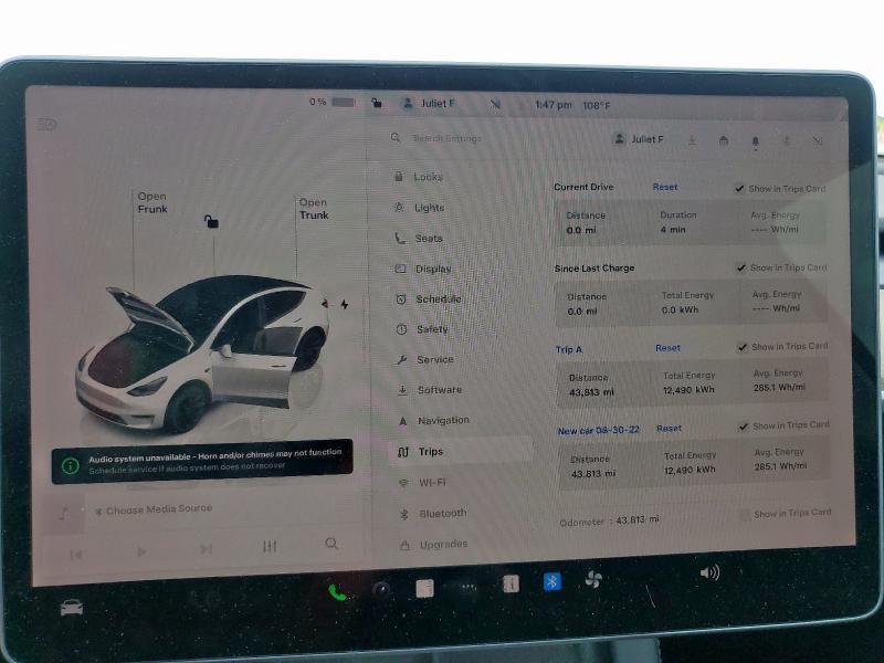 2022 TESLA MODEL Y 7SAYGDEE1NA010877