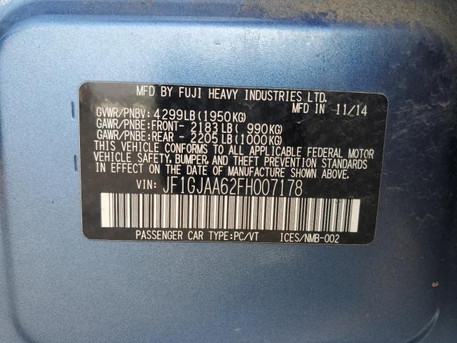 2015 SUBARU IMPREZA JF1GJAA62FH007178