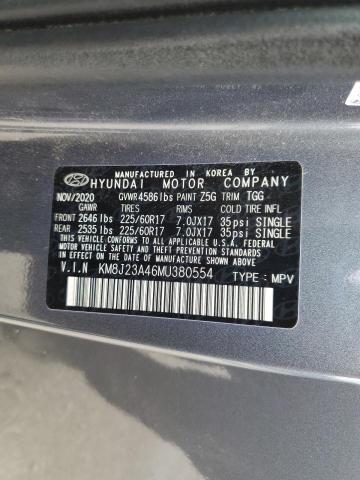 2021 HYUNDAI TUCSON SE KM8J23A46MU380554