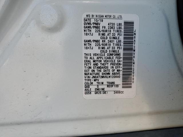 2020 NISSAN ROGUE S JN8AT2MVXLW120990