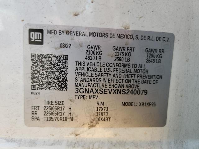 2022 CHEVROLET EQUINOX LS - 3GNAXSEVXNS240079