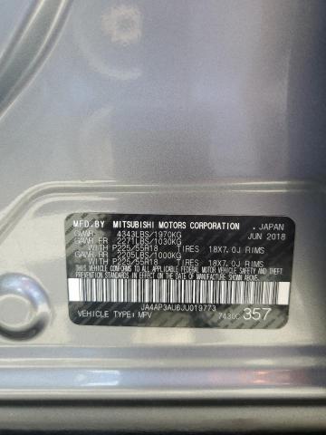 2018 MITSUBISHI OUTLANDER JA4AP3AU6JU019773