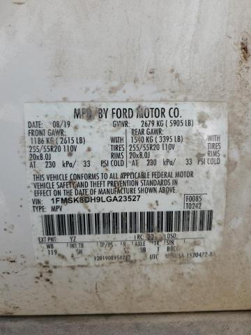 2020 FORD EXPLORER X 1FMSK8DH9LGA23527