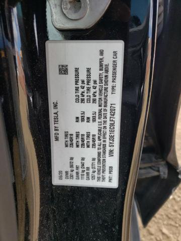 2020 TESLA MODEL 3 5YJ3E1EC9LF742071