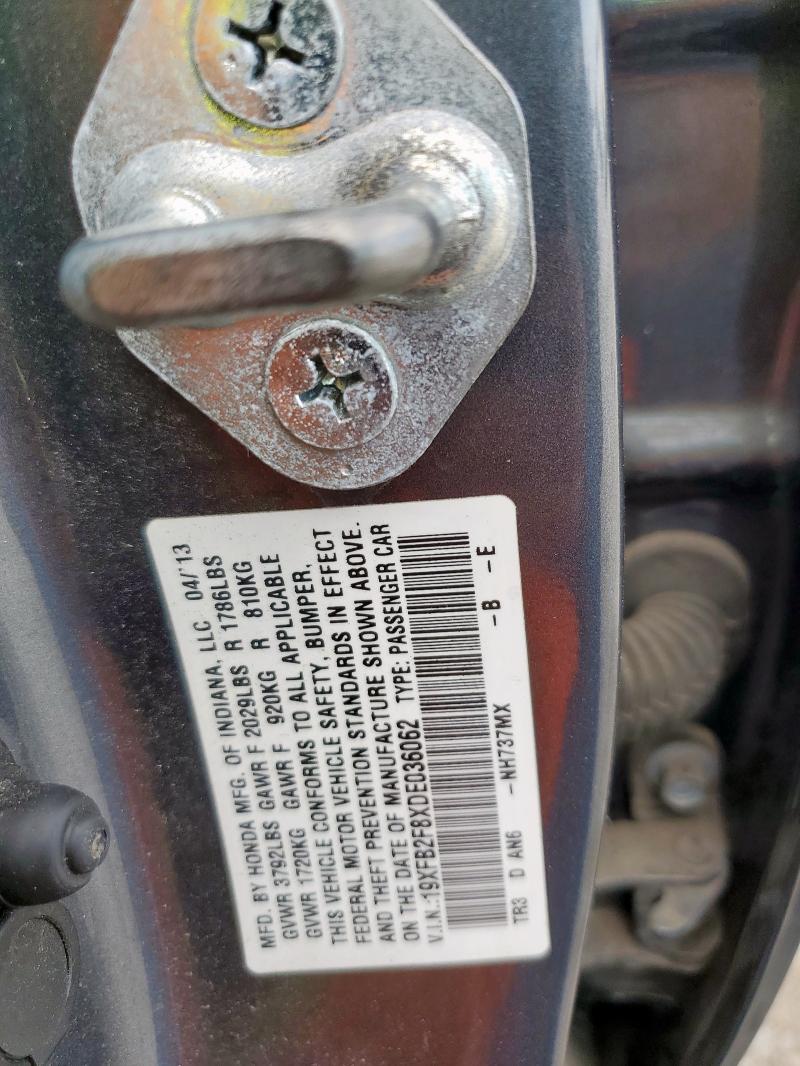 2013 HONDA CIVIC EX - 19XFB2F8XDE036062