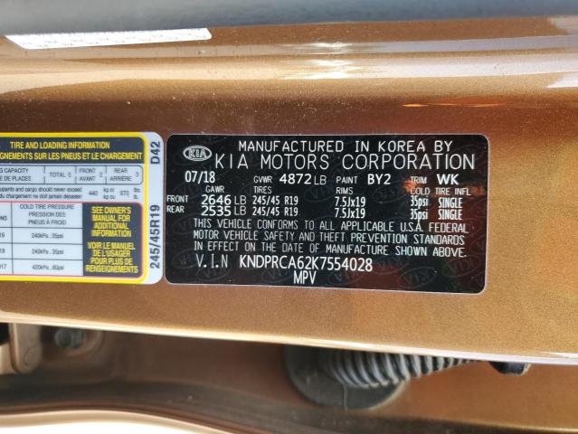 2019 KIA SPORTAGE S KNDPRCA62K7554028
