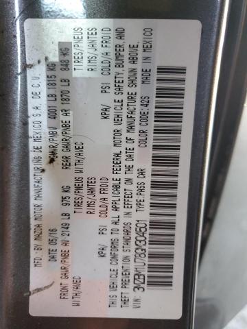 2016 MAZDA 3 I 3MZBM1U78GM304501