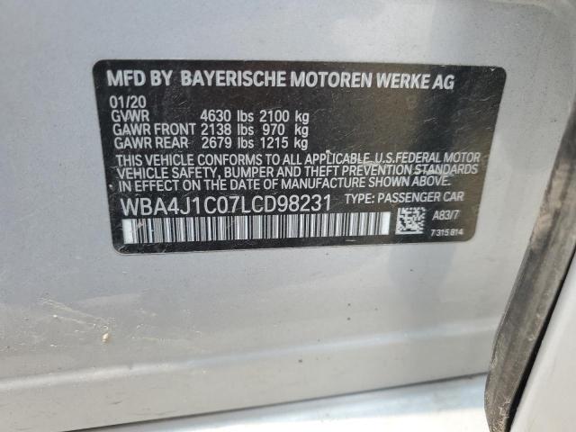 2020 BMW 430I GRAN - WBA4J1C07LCD98231