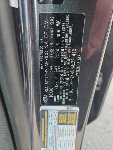 2021 KIA FORTE FE - 3KPF24AD9ME291415