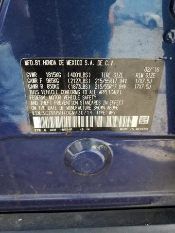 2016 HONDA HR-V EXL 3CZRU5H70GM730714
