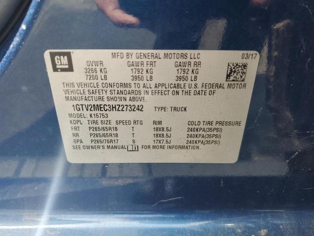 2017 GMC SIERRA K15 1GTV2MEC3HZ273242