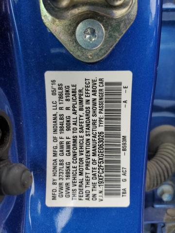 2016 HONDA CIVIC LX - 19XFC2F5XGE063026