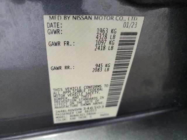 2023 NISSAN ALTIMA SV 1N4BL4DV0PN346503
