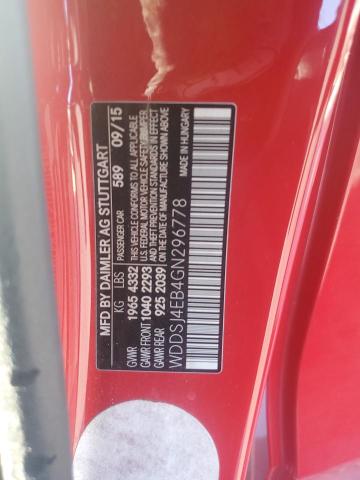 2016 MERCEDES-BENZ CLA 250 WDDSJ4EB4GN296778