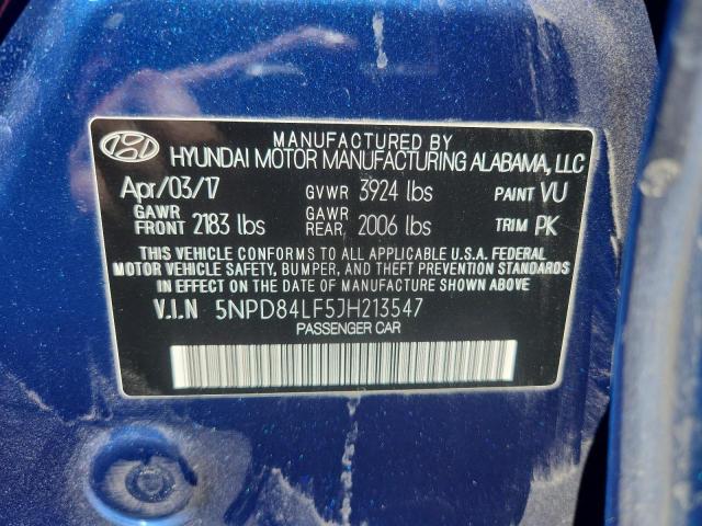 2018 HYUNDAI ELANTRA SE 5NPD84LF5JH213547