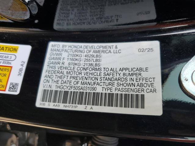 2025 HONDA ACCORD HYBRID SPORT 1HGCY2F50SA031090