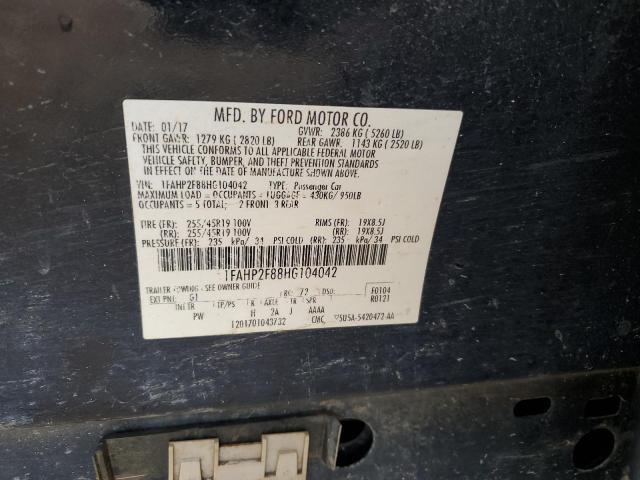 2017 FORD TAURUS LIM 1FAHP2F88HG104042