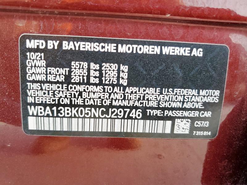 2022 BMW M550XI WBA13BK05NCJ29746
