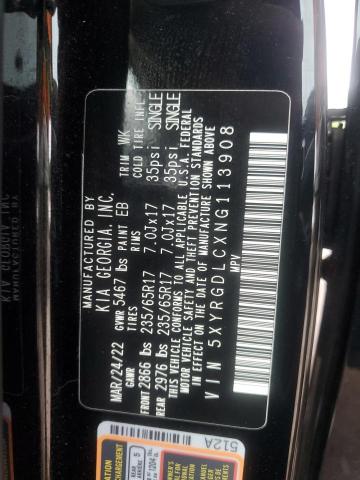 2022 KIA SORENTO LX - 5XYRGDLCXNG113908
