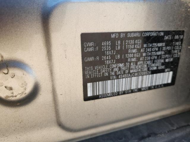 2019 SUBARU OUTBACK 2. - 4S4BSAJC4K3208526