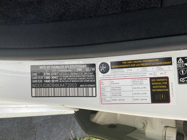 2019 MERCEDES-BENZ S 560 - WDDUG8DB4KA472003