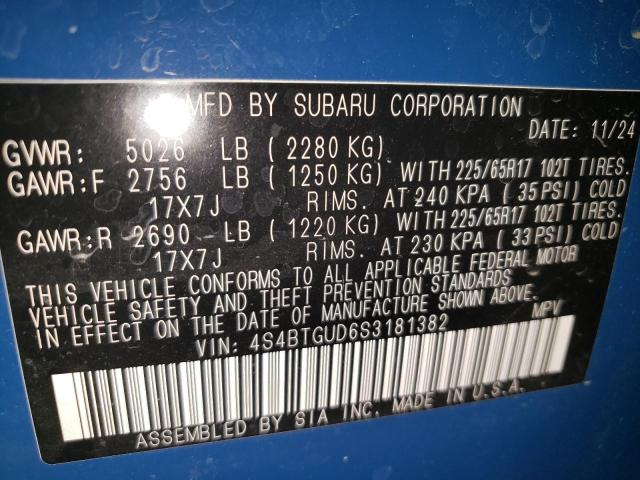 2025 SUBARU OUTBACK WI 4S4BTGUD6S3181382