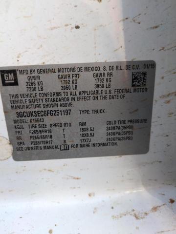 2015 CHEVROLET SILVERADO 3GCUKSEC6FG251197