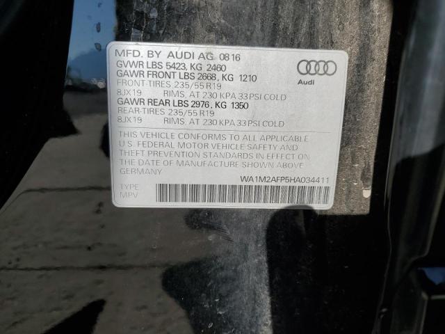 2017 AUDI Q5 PREMIUM WA1M2AFP5HA034411