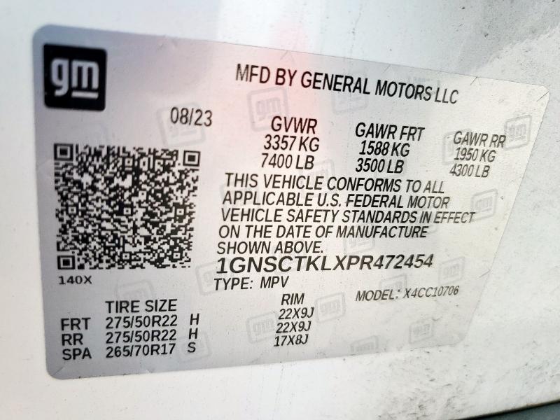 2023 CHEVROLET TAHOE C1500 HIGH COUNTRY 1GNSCTKLXPR472454