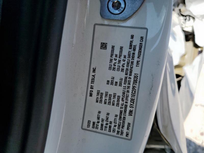 2023 TESLA MODEL 3 5YJ3E1EC2PF708351