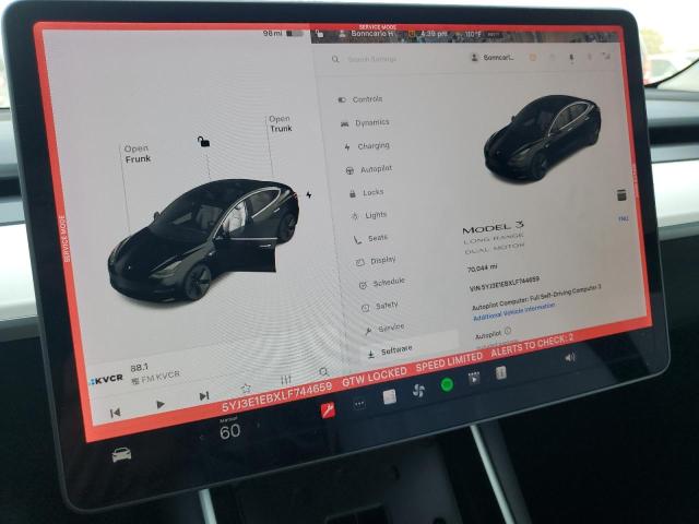 2020 TESLA MODEL 3 5YJ3E1EBXLF744659