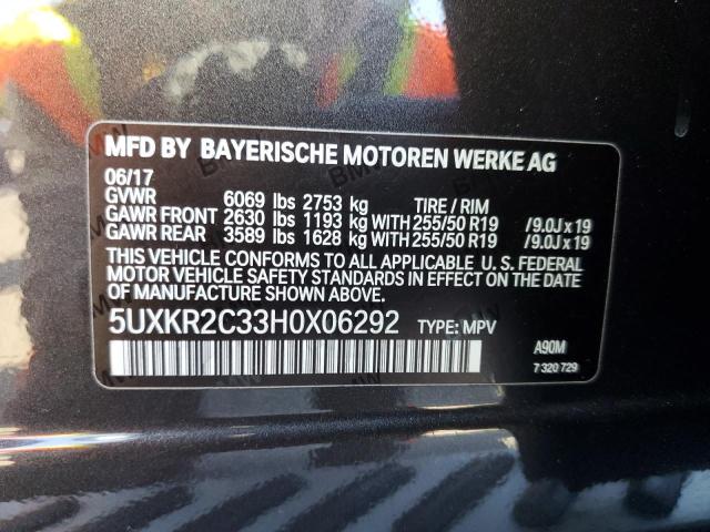 2017 BMW X5 SDRIVE3 5UXKR2C33H0X06292