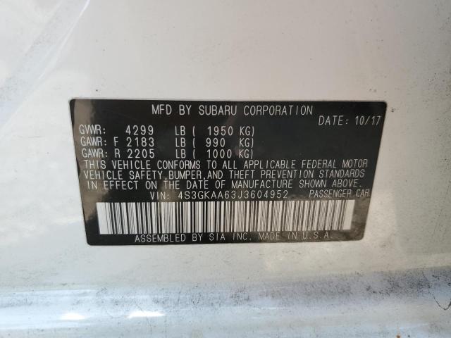 2018 SUBARU IMPREZA 4S3GKAA63J3604952