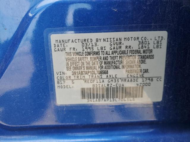2013 NISSAN SENTRA S - 3N1AB7AP1DL706568
